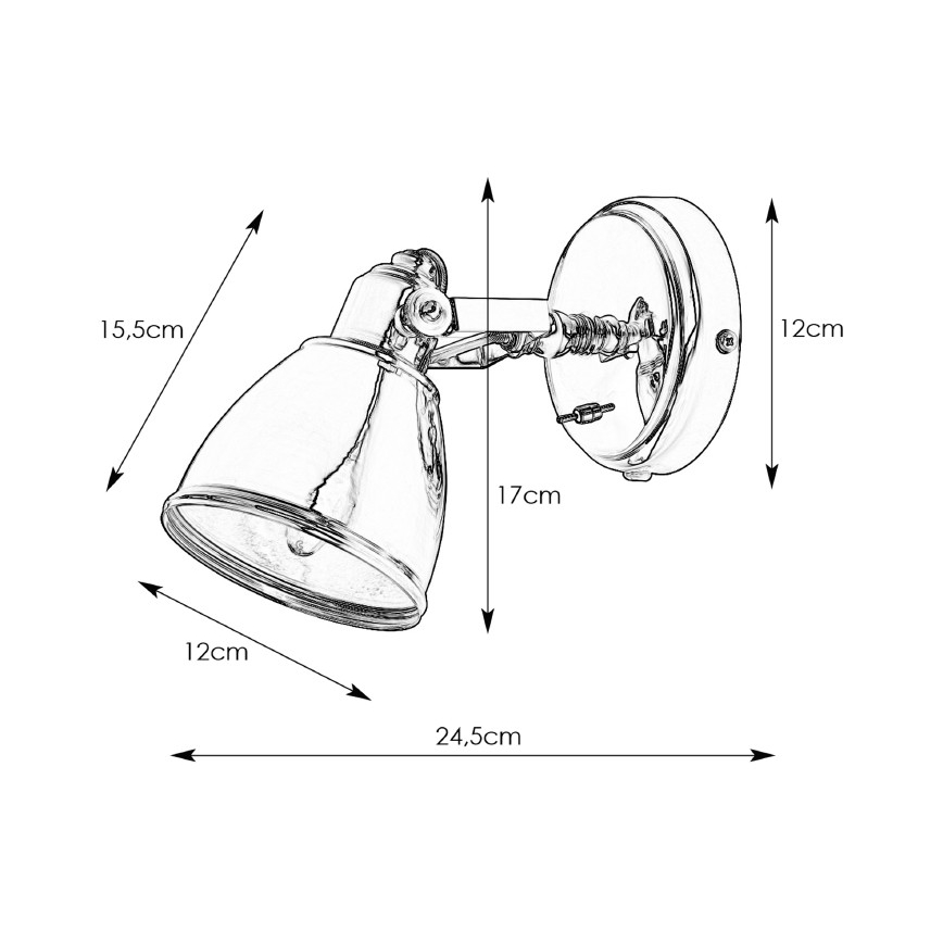 Markslöjd 104048 - Väggbelysning FJÄLLBACKA 1xE14/40W/230V mässing