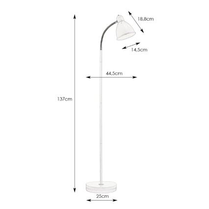 Markslöjd 105128 - Golvlampa NITTA 1xE27/60W/230V