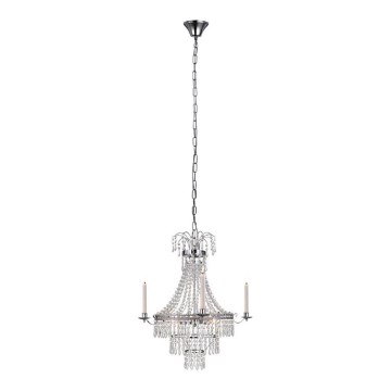 Markslöjd 105156 - Ljuskrona i kristal med kedja MARIELUND 3xE14/40W/230V skinande krom