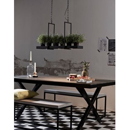 Markslöjd 105780 - Dimbar LED-lampakrona TRAY 3xLED/3W/230V svart