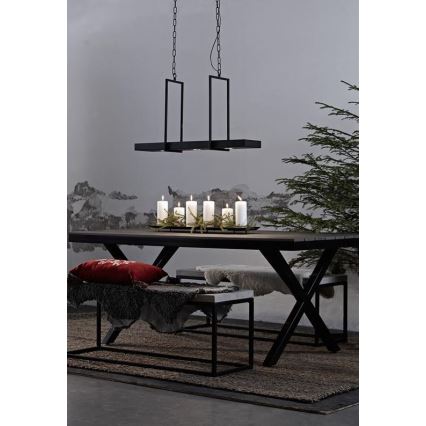 Markslöjd 105780 - Dimbar LED-lampakrona TRAY 3xLED/3W/230V svart