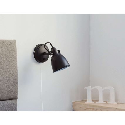 Markslöjd 105814 - Väggbelysning FJÄLLBACKA 1xE14/40W/230V svart