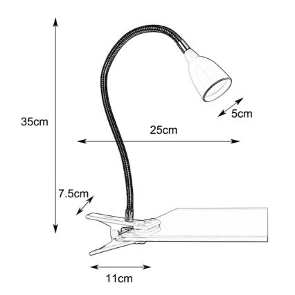 Markslöjd 106091 - Barn LED-Lampa med klämma Tulpan LED/3W/230V vit