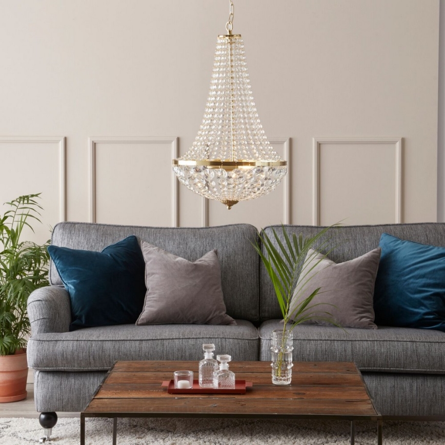 Markslöjd 106119 - Kristallkrona med kedja GRÄNSÖ 2xE14/40W/230V