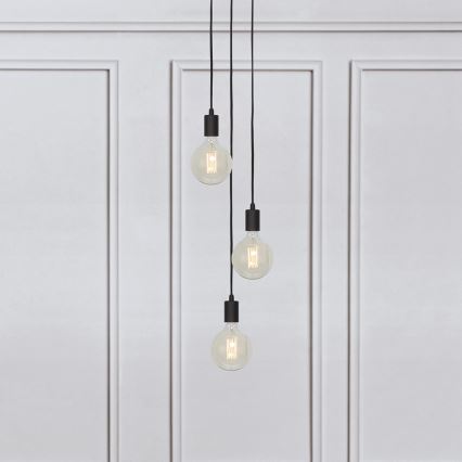 Markslöjd 106334 - Ljuskrona med snöre SKY 3xE27/60W/230V