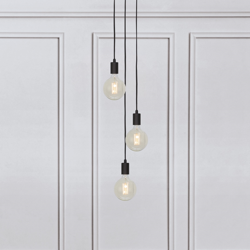 Markslöjd 106334 - Ljuskrona med snöre SKY 3xE27/60W/230V