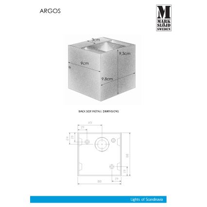 Markslöjd 106521 - LED Utomhusbelysning ARGOS LED/4W/230V IP44 grå