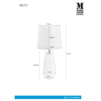 Markslöjd 106624 - Bordslampa NICCI 1xE14/40W/230V