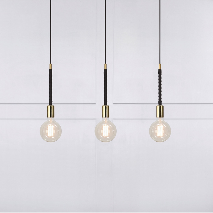 Markslöjd 106708 - Ljuskrona med snöre SEDLO 3xE27/60W/230V