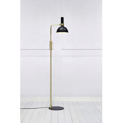 Markslöjd 106972 - Dimbar Golvlampa LARRY 1xE27/60W/230V svart/guld