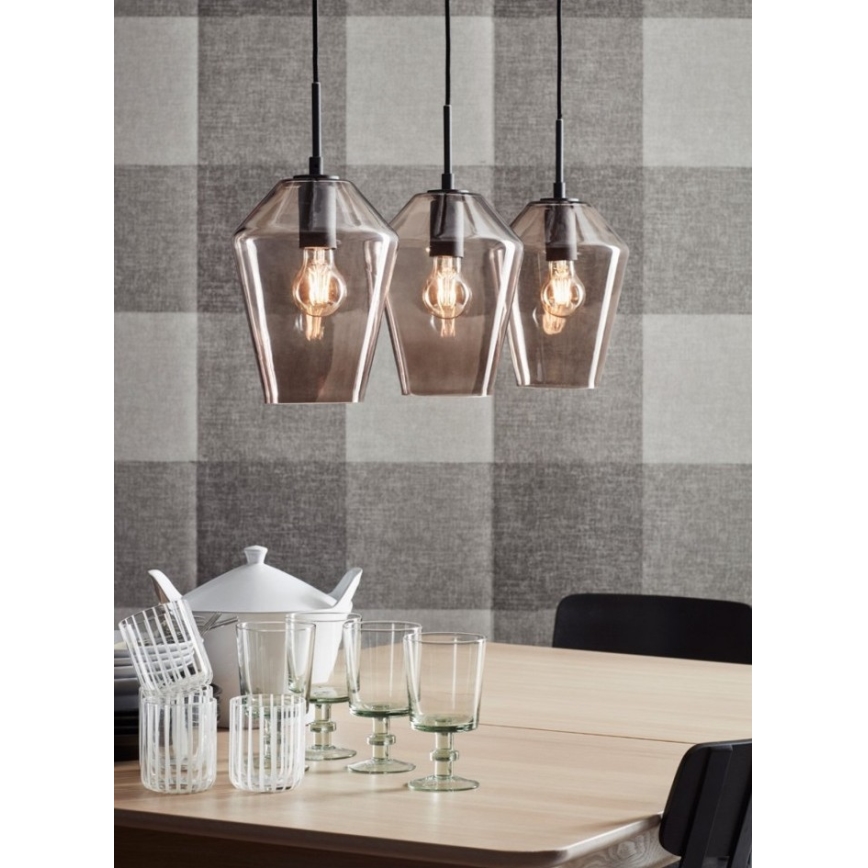 Markslöjd 107132 - Ljuskrona med snöre RETRO 3xE27/60W/230V