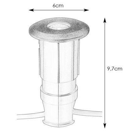 Markslöjd 107284 - LED infälld utomhusarmatur GARDEN24 LED/0,8W/24V IP44 svart