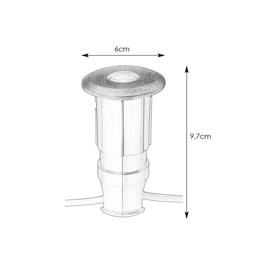 Markslöjd 107285 - GARDEN24 infälld LED-utomhusarmatur LED/3W/24V IP44 svart