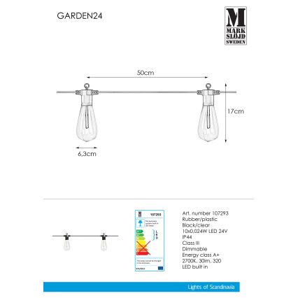 Markslöjd 107293 - LED Utomhusdekoration Girlang GARDEN 10xLED 5,5m IP44