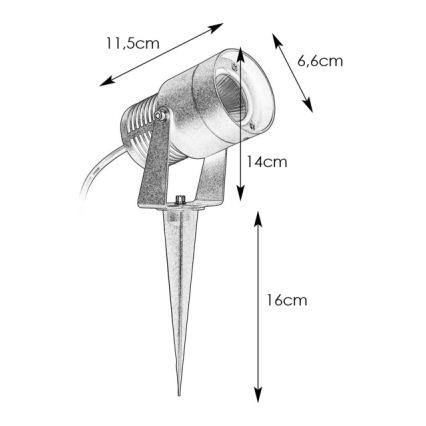 Markslöjd 107713 - LED-utomhuslampa GARDEN24 LED/3W/24V IP44 mattkrom