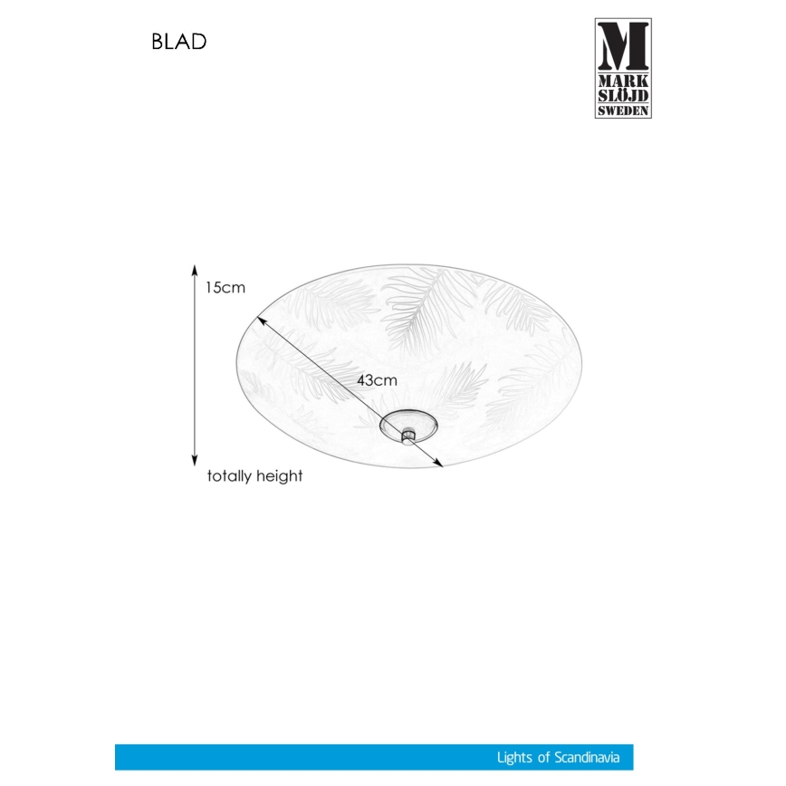 Markslöjd 107755 - Taklampa BLAD 3xE14/40W/230V diameter 43 cm