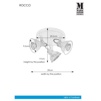 Markslöjd 107852 - Spotlight ROCCO 3xGU10/7W/230V