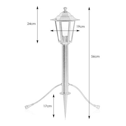 Markslöjd 107991 - LED Utomhuslampa GARDEN24 LED/3W/24V 39 cm IP44 svart