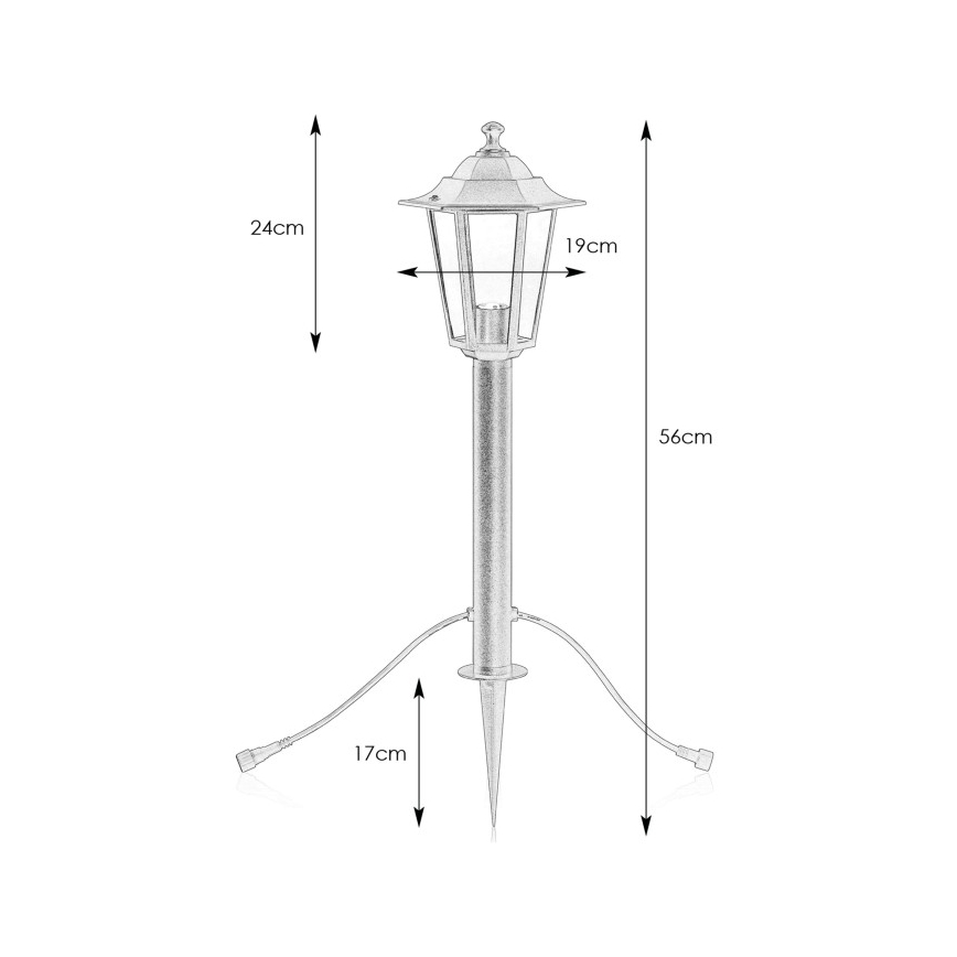 Markslöjd 107991 - LED Utomhuslampa GARDEN24 LED/3W/24V 39 cm IP44 svart