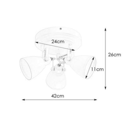 Markslöjd 108081 -Badrum spotlight FJÄLLBACKA 3xG9/20W/230V IP44 svart