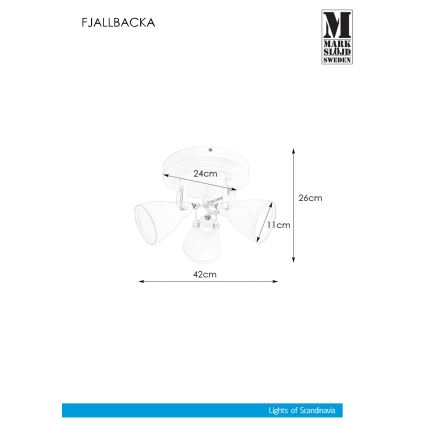 Markslöjd 108083 - Badrum spotlight FJÄLLBACKA 3xG9/20W/230V IP44 vit