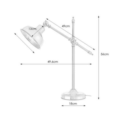Markslöjd 108116 - Bordslampa GRIMSTAD 1xE27/60W/230V