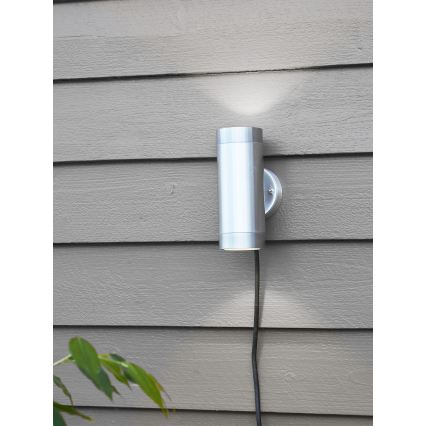 Markslöjd 108170 - LED utomhusvägglampa GARDEN24 2xLED/3W/24V IP44 matt krom