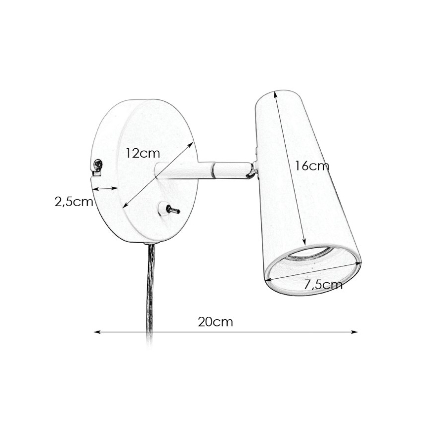 Markslöjd 108200 - Vägg spotlight CREST 1xGU10/7W/230V svart