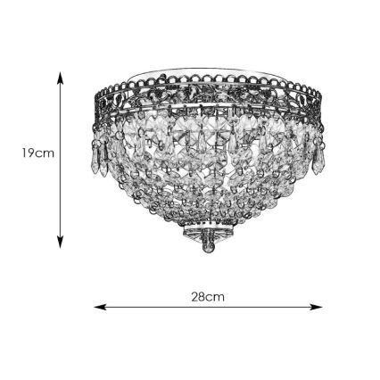 Markslöjd 108423 - Taklampa JOLINE 2xE14/40W/230V matt krom