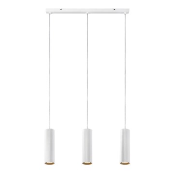 Markslöjd 108466 - Ljuskrona med upphängningsrem COSTILLA 3xGU10/7W/230V vit