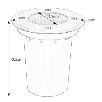 Markslöjd 108536 - Infälld utomhusarmatur GARDEN24 LED/6,2W/24V IP44 matt krom
