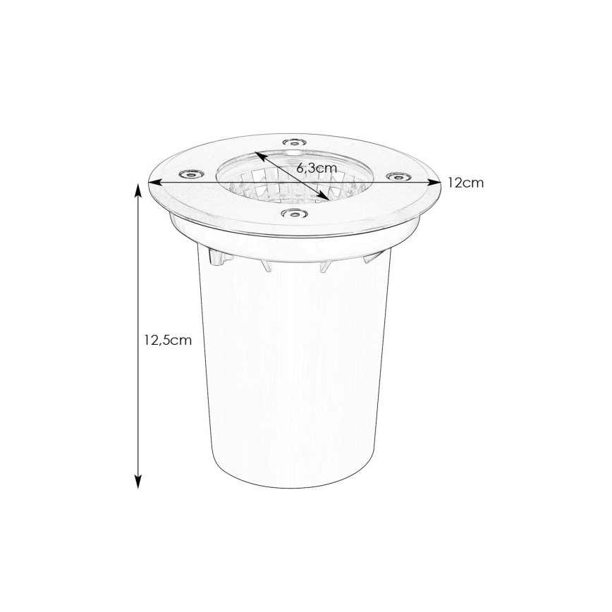 Markslöjd 108536 - Infälld utomhusarmatur GARDEN24 LED/6,2W/24V IP44 matt krom