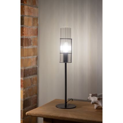 Markslöjd 108555 - Bordslampa TUBO 1xE14/40W/230V 50 cm svart/clear