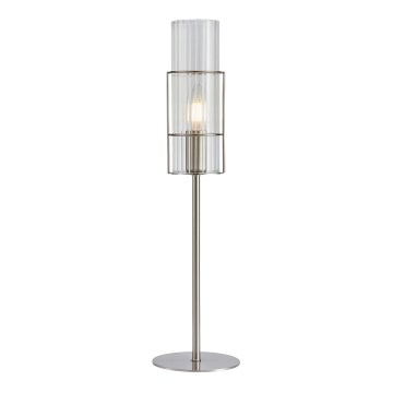 Markslöjd 108557 - Bordslampa TUBO 1xE14/40W/230V 50 cm skinande krom/clear