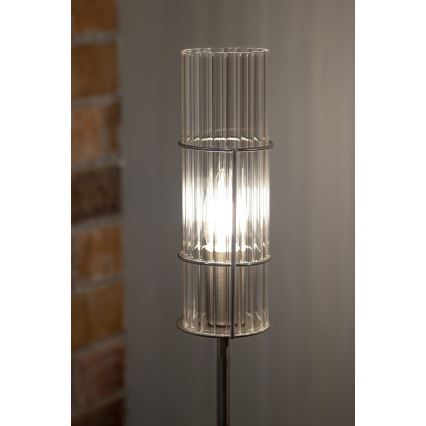 Markslöjd 108557 - Bordslampa TUBO 1xE14/40W/230V 50 cm skinande krom/clear