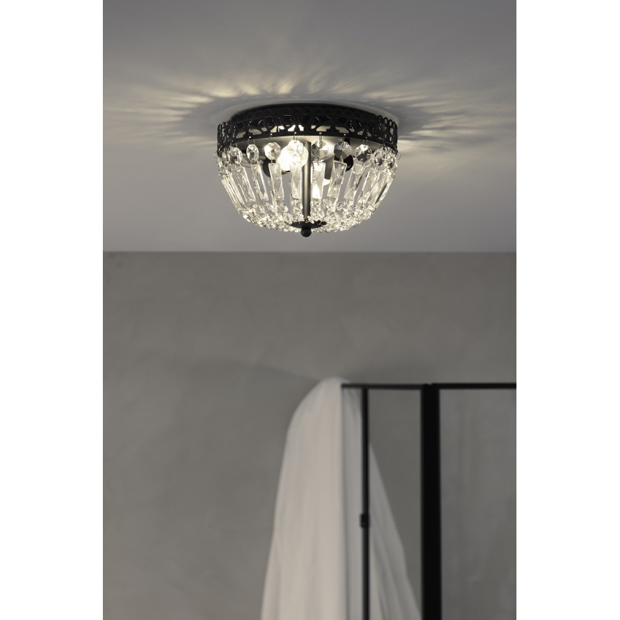 Markslöjd 108598 - Taklampa ETIENNE 2xE14/40W/230V svart