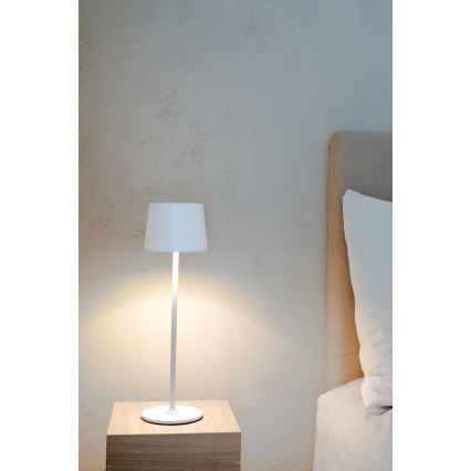 Markslöjd 108654 - LED dimbar uppladdningsbar lampa FIORE LED/2W/5V IP44 38 cm vit