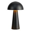 Markslöjd 108655 - Dimmbar uppladdningsbar LED-bordslampa FUNGI LED/1,5W/5V 2000 mAh IP44 svart
