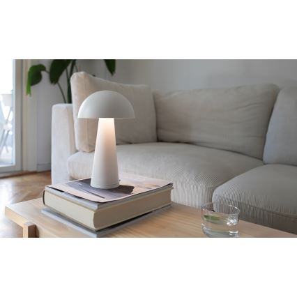 Markslöjd 108656 - LED Ljusreglerad rechargeable lampa FUNGI LED/1,5W/5V IP44 vit