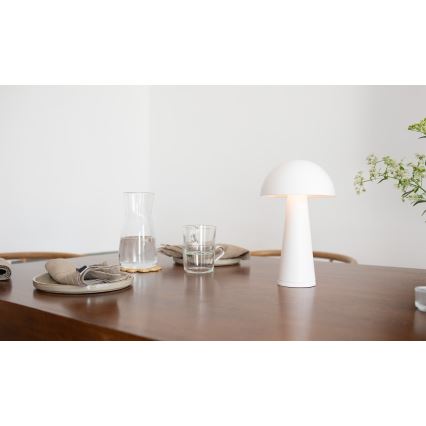 Markslöjd 108656 - LED Ljusreglerad rechargeable lampa FUNGI LED/1,5W/5V IP44 vit