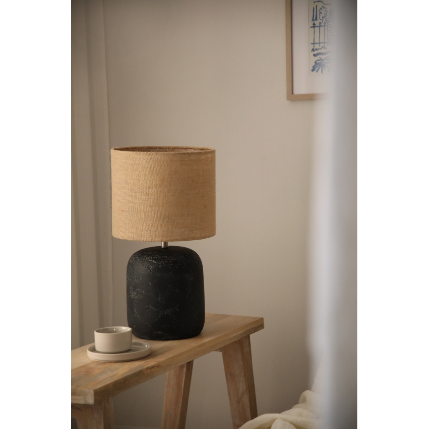 Markslöjd 108684 - Bordslampa MONTAGNA 1xE14/40W/230V 45 cm beige/svart