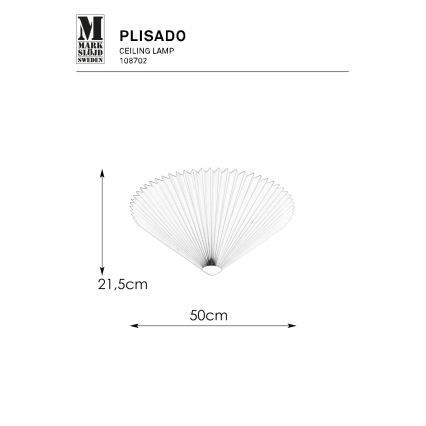 Markslöjd 108702 - Taklampa PLISADO 3xE14/40W/230V diameter 50 cm vit