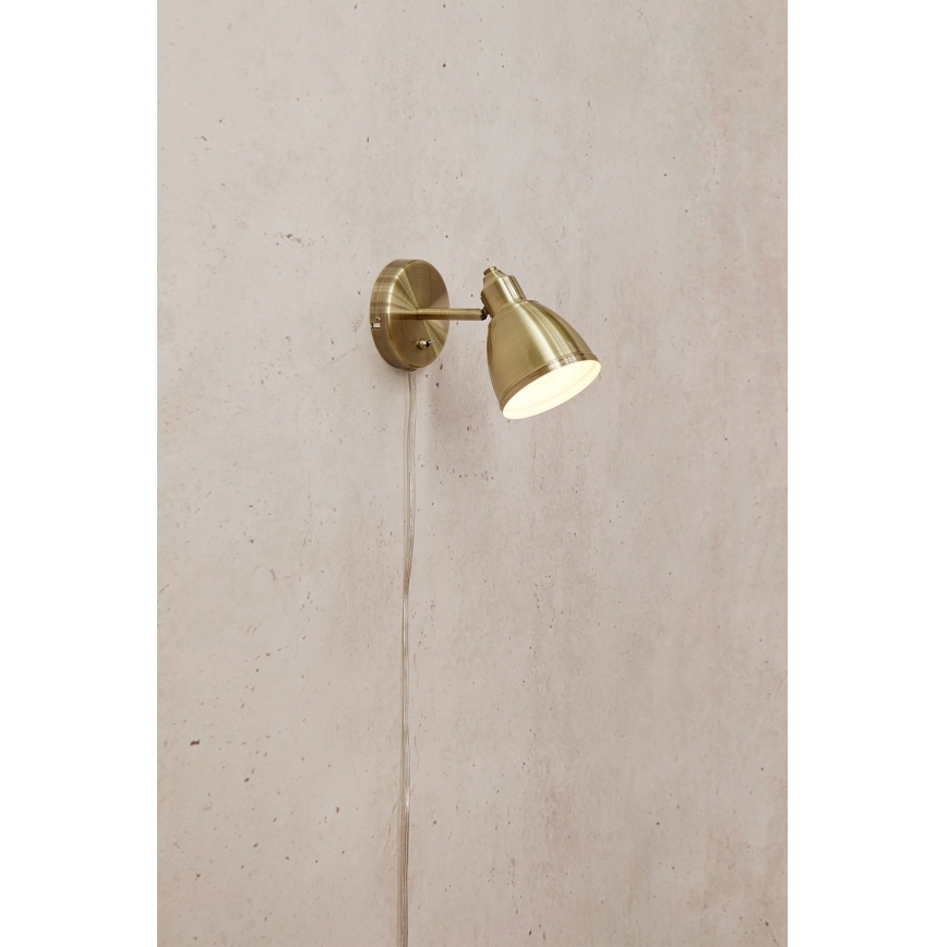 Markslöjd 108714 - Vägglampa STORY 1xE14/40W/230V mässing