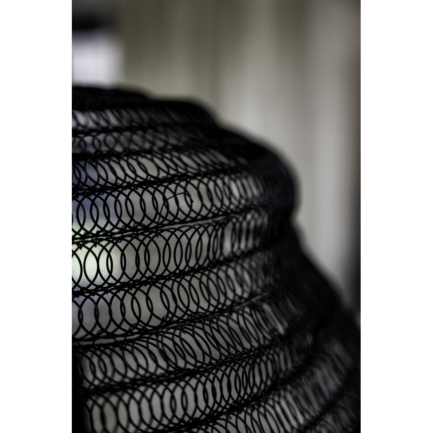 Markslöjd 108772 - Ljuskrona med textilsladd TAZZA 1xE27/40W/230V svart