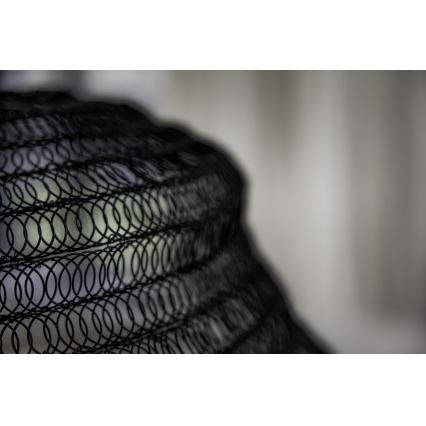 Markslöjd 108772 - Ljuskrona med textilsladd TAZZA 1xE27/40W/230V svart