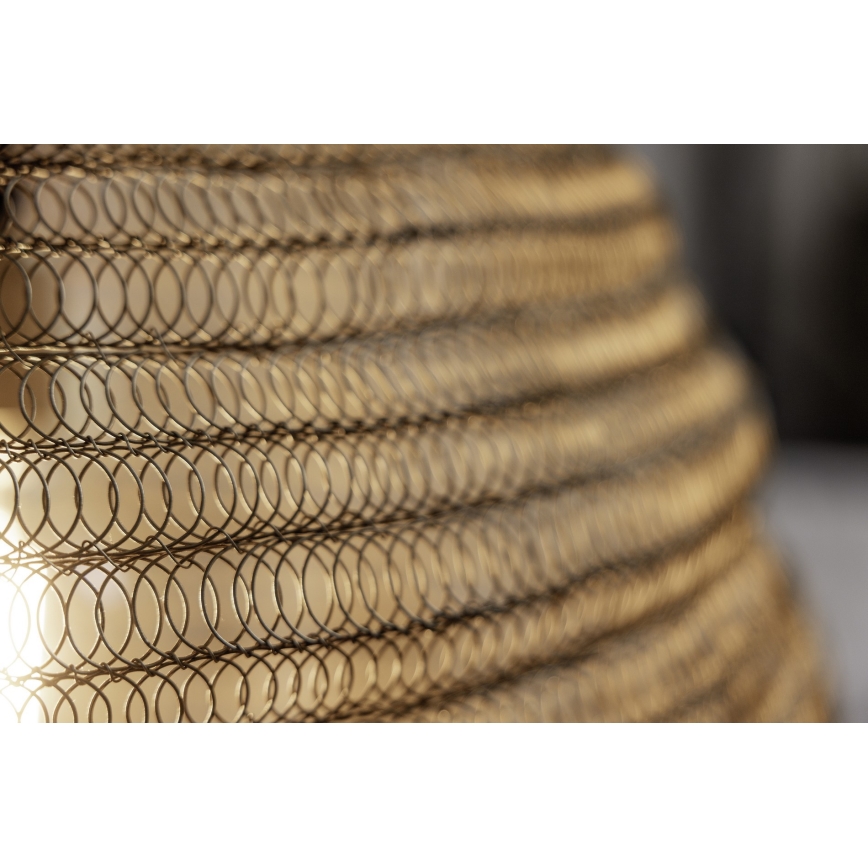 Markslöjd 108773 - Ljuskrona med textilsladd TAZZA 1xE27/40W/230V guld