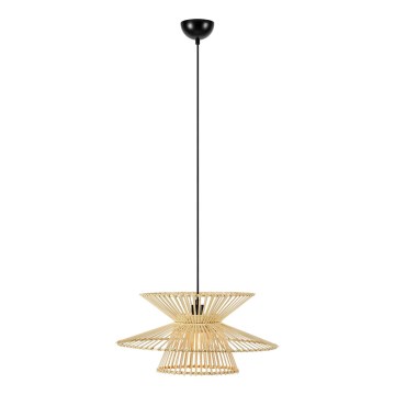 Markslöjd 108785 - Ljuskrona med textilsladd DUPLICI 1xE27/40W/230V beige/Bambu