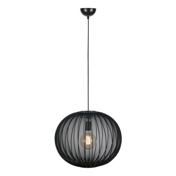 Markslöjd 108791 - Ljuskrona med textilsladd FORENCE 1xE27/40W/230V diameter 50 cm svart