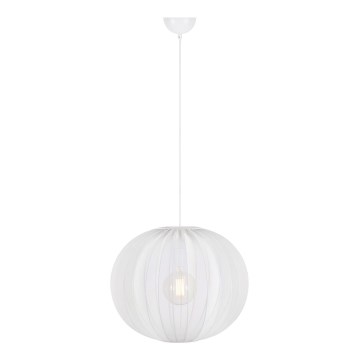 Markslöjd 108792 - Ljuskrona med textilsladd FORENCE 1xE27/40W/230V diameter 50 cm vit