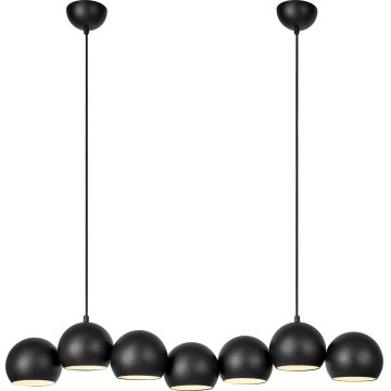 Markslöjd 108860 - Ljuskrona med textilsladd CUPOLO 7xE14/40W/230V svart